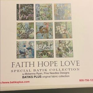 McKenna Ryan Special Batik Collection Quilt Kit Faith, Hope, Love
